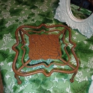 Rustic Brown Metal Decorative Stand